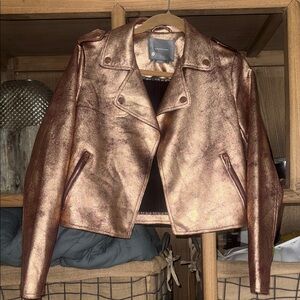 Anthropologie Shimmering Gold Jacket